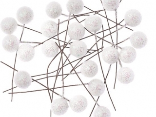 OWOCE OSTROKRZEWU 1,2 CM - BIA�E BROKAT, 24 SZT.