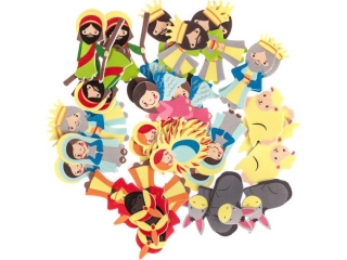 NAKLEJKI Z PIANKI - SZOPKA BO�ONARODZENIOWA, 36 SZT.