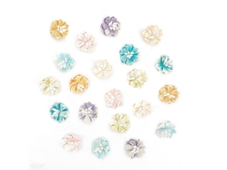 KAMELIE PAPIEROWE 1,5 CM, 21 SZT., T�CZOWE