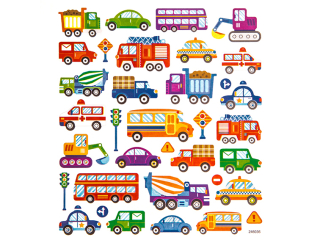 NAKLEJKI - POJAZDY S�U�B MIEJSKICH, 35 SZT. [