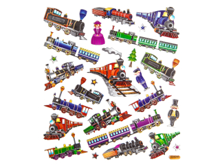 NAKLEJKI  -  LOKOMOTYWY, 26 SZT.