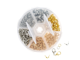 ZESTAW PӣFABRYKAT�W DO BI�UTERII, 500 SZT, SREBRNY I Z�OTY