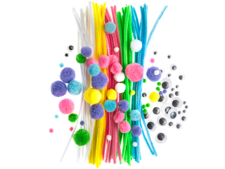 ZESTAW KREATYWNY, 130 SZT, PASTELOWY