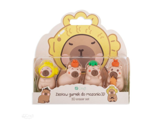 ZESTAW GUMEK DO MAZANIA 3D - KAPIBARA, 4 SZT