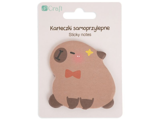 KARTECZKI SAMOPRZYLEPNE  6,2 X 6 CM, 30 KARTEK - KAPIBARA  - MUSZKA