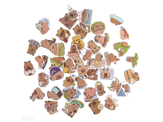 NAKLEJKI WINYLOWE -  KAPIBARA, 50 SZT