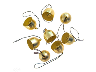 DZWONKI METALOWE VINTAGE 2,6 CM - Z�OTE 8 SZT