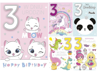 Laurka z cyframi na g�bkach exclusive B6GE 117x167 z kopert�POL-MAK urodziny 3 B6GE_URDZIE_766_U3 [opakowanie=10szt]