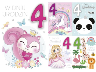 Laurka z cyframi na g�bkach exclusive B6GE 117x167 z kopert�POL-MAK urodziny 4 B6GE_URDZIE_766_U4 [opakowanie=10szt]