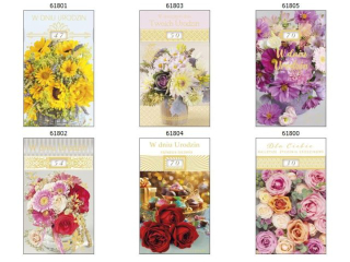 Laurka z cyframi na k�kach LO 115x190 z kopert� POL-MAK urodziny przesuwne LO_UR_768 [opakowanie=10szt]