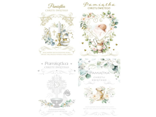 Laurka przestrzenna LPOP 138x190 z kopert� POL-MAK chrzest LPOP_CHR_756 [opakowanie=10szt]
