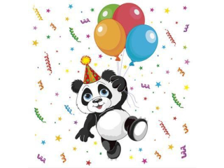 Serwetki POL-MAK Daisy Lunch 33cm 20szt. Funny Panda with Balloons SD_OG_040601 [opakowanie=24szt]