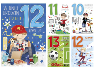 Laurka z cyframi na g�bkach exclusive B6GE 117x167 z kopert� POL-MAK Urodziny B6GE_URML_767 [opakowanie=10szt]