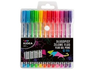 DUGOPISY ELOWE FLUO A 12 KOLORW KIDEA