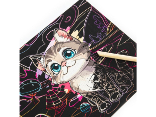 WYDRAPYWANKA Z KOLOROWANK� 2W1 (KOTKI) KIDEA