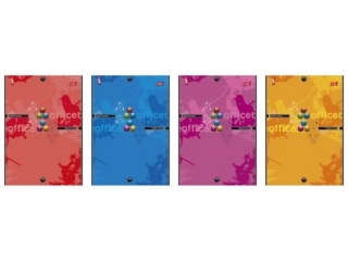 Notatnik A4 50 kartek krata ok�adka kredowana 70 g/m2 [opakowanie=5szt]