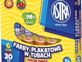 Farby plakatowe w tubie ASTRA 30ml - cielista