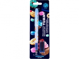 Pi�ro wieczne m�odzie�owe ASTRAPEN Yummy + 3 naboje atramentowe - 1+3 szt. blister (5%)