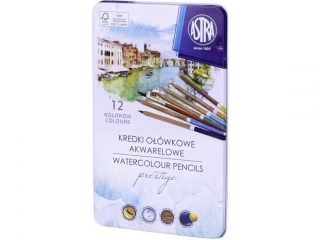Kredki akwarelowe ASTRA Prestige z drewna cedrowego 12 kolor�w