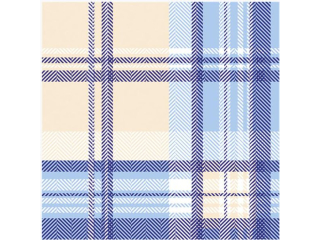Serwetki POL-MAK Daisy Lunch 33cm 20szt. Blue and Beige Check SD_OG_043501 [opakowanie=24szt]