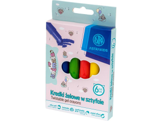 Kredki �elowe w sztyfcie ASTRAKIDS ANIMALS - 6 kolor�w Nnowo��