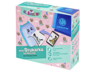 Drukarka termiczna ASTRAFUN ANIMALS - 1 szt. box + 10 rolek bia�ego papieru do drukowania