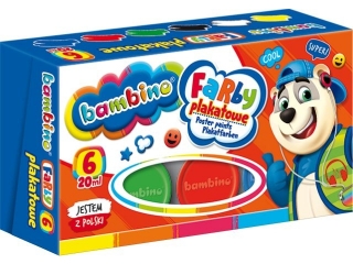 Farby plakatowe  6 kolorw MAJEWSKI Bambino 20ml