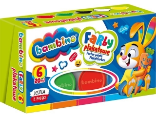 Farby plakatowe  6 kolorw MAJEWSKI Bambino 20ml