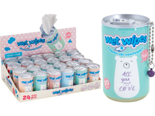 Chusteczki nawil�aj�ce w puszce Misie ASTRA CARE 70�140mm 30szt - display 24szt.