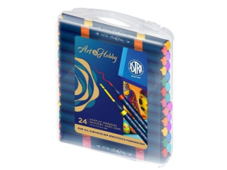 Markery akrylowe artystyczne dwustronne ASTRA ArtxHobby - 24 szt. walizka  [opakowanie=6szt]
