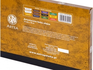 Farby olejne 12 kolor�w zestaw kolor�w I