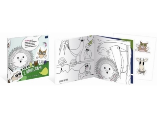 Kolorowanka z naklejkami �wiat zwierzaczk�w: Zwierzaki w les