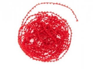 Sznureczek koralik�w DPCRAFT 4,5 m czerwony