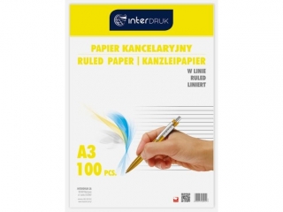 Papier kancelaryjny A3 100k. INTERDRUK linia
