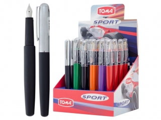 Pira atramentowe SPORT z pozacan irydow stalwk,  mix Display [opakowanie=24szt]