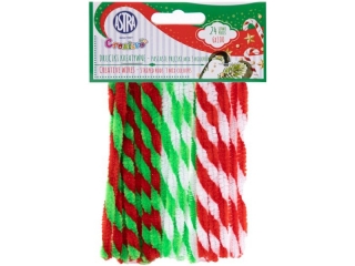 Druciki kreatywne ASTRA zebra 6x100mm, mix 3 kolor�w 24 sztuki