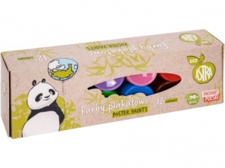 Farby plakatowe ASTRA 12 kolor�w - 20 ml, ECO ASTRA