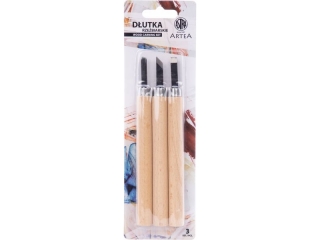 Zestaw d�ut do rze�bienia w drewnie - 3 sztuki