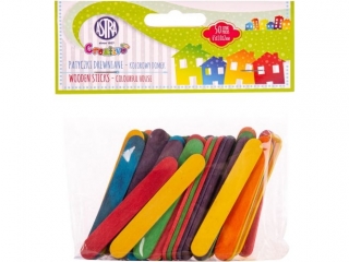 Patyczki kolorowe kr�tkie 65x10x2mm - 50 sztuk