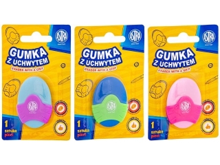 Gumka owalna z uchwytem Astra, blister 1 szt. ASPROM