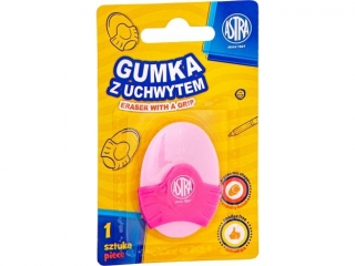 Gumka owalna z uchwytem Astra, blister 1 szt. ASPROM