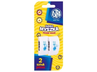 Gumka myszka Astra, blister 2 szt. ASPROM
