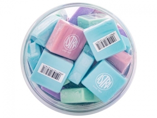 Gumka ASTRA kwadratowa pastelowa 28 x 28 mm, drum