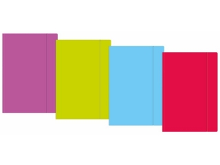 Teczka z gumk� A5+ INTERDRUK Fluo mix kolor�w