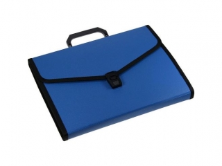 Teczka segreguj�ca PP Titanum A4 z r�czk� 13 przegr�dek granatowa ( TP13FCRDB)