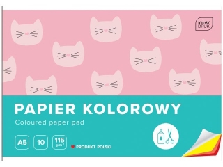 Zeszyt papierów kolorowych A5 10k. INTERDRUK
