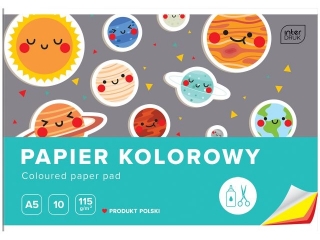 Zeszyt papierów kolorowych A5 10k. INTERDRUK