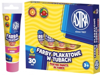 Farby plakatowe w tubie ASTRA 30ml - r�owa