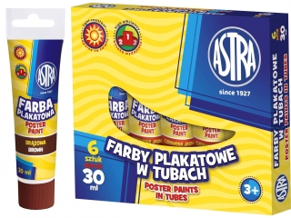 Farby plakatowe w tubie ASTRA 30ml - br�zowa