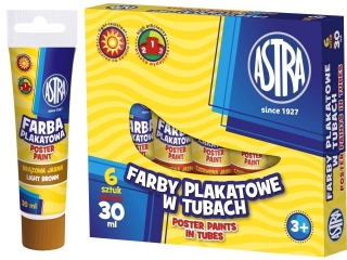 Farby plakatowe w tubie ASTRA 30ml - br�zowa jasna